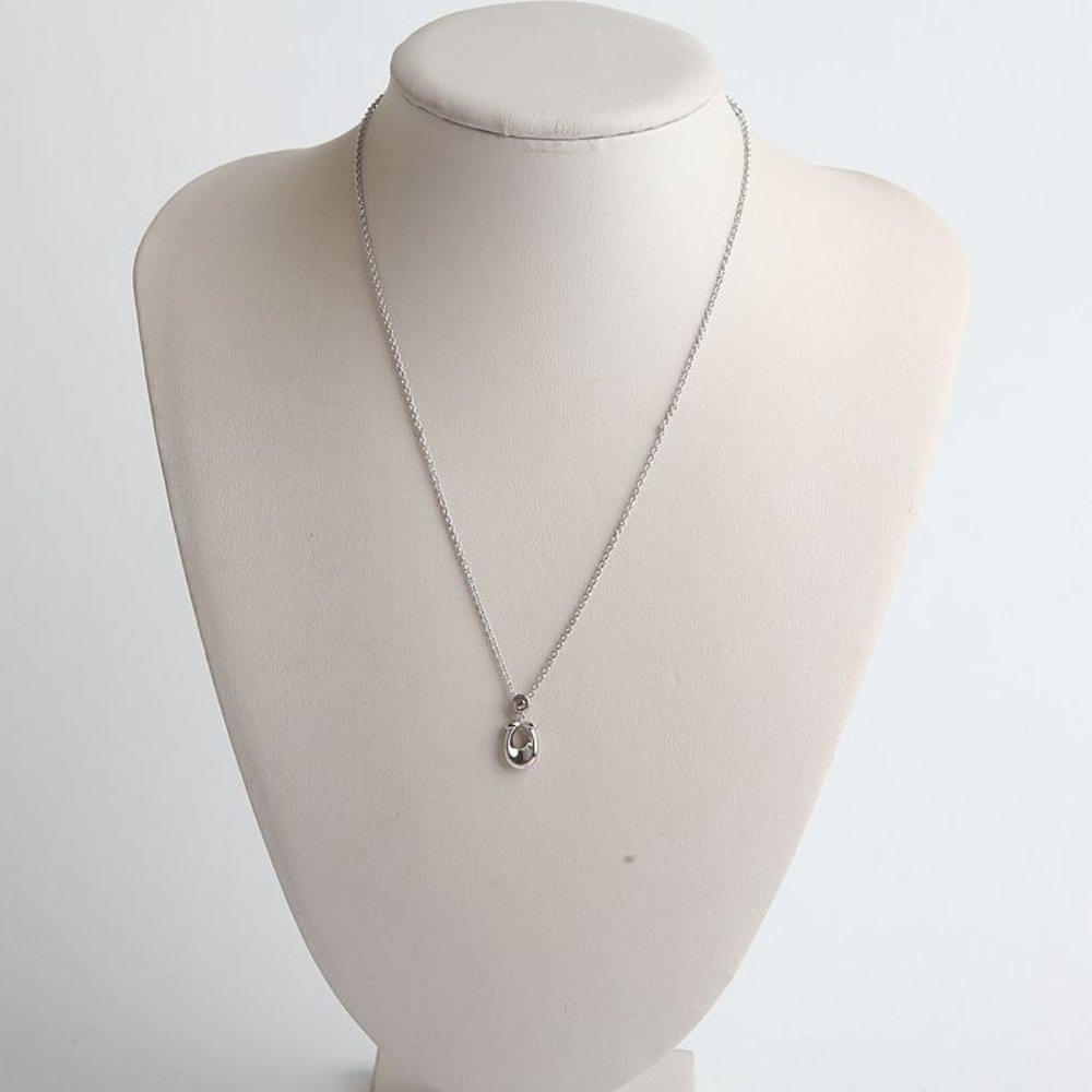 BRAND NEW COACH SIGNATURE CRYSTAL SILVER NECKLACE
